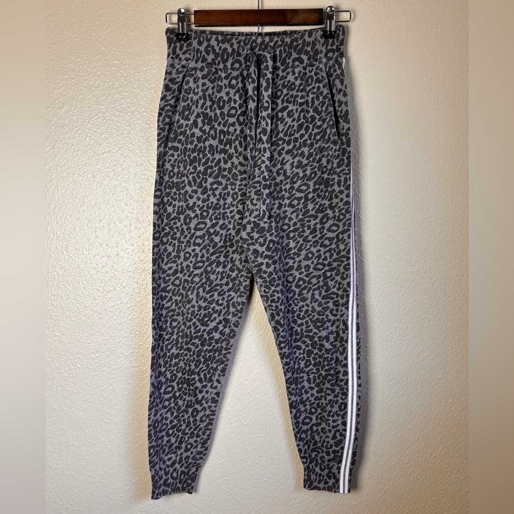 360 cashmere leopard cotton cashmere blend joggers